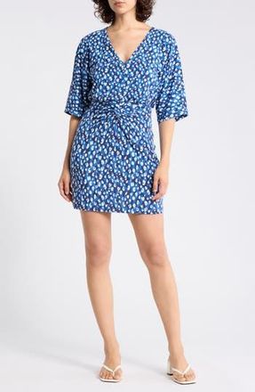 Lilly Pulitzer Adalyn Dolman Sleeve Twist Front Minidress in Star Light Navy at Nordstrom Rack, Size 10