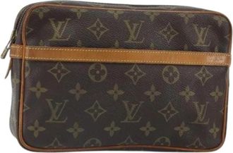 Louis Vuitton Pre-owned Canvas Clutch - Dames - Vintage Clutch - Bruin - ONE Size - Vintage