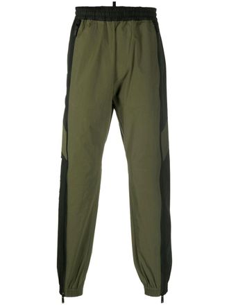 Dsquared2 logo-print track pants - men - Cotton/Elastane - 54 - Green