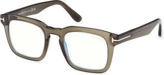 Tom Ford Ft 6025B 096 Eyeglasses - Heren - Brillen - Groen - 50 MM - Accessoires