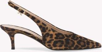 Gianvito Rossi Robbie Sling 55 Pumps in Leopard Suede at Nordstrom, Size 35.5