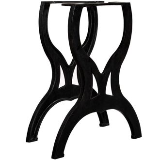 Berkfield Home Dining Table Legs 2 pcs X-Frame Cast Iron in Black