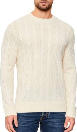 HUGO BOSS Cable-Knit Sweater In Wool And Cashmere, Size XX-Large