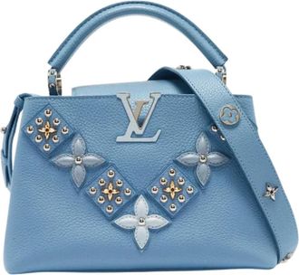 Louis Vuitton Tweedehands leren handtassen - Dames - Vintage Schoudertas - Blauw - ONE Size - Leer - Vintage