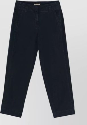 Woolrich cotton carrot trousers pockets and belt loops