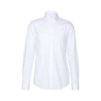 Calvin Klein Lange Mouw Shirt - Heren - Zakelijke Overhemden - Wit - 5XL - Katoen - Overhemden