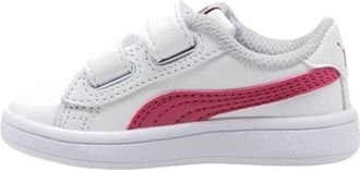 Puma (TD) PUMA Smash v2 Infant White Magenta Haze 365174-08