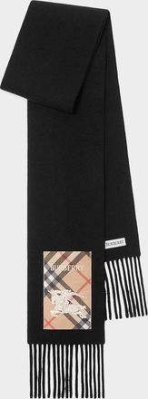 Burberry Check Label Cashmere Scarf