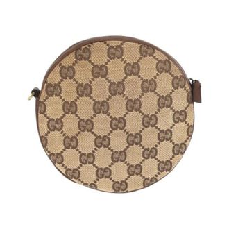 Gucci Pre-owned Mini Bags, female, Brown, Size: ONE SIZE Pre-owned GG Canvas Shoulder Bag