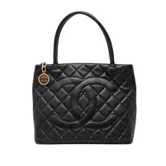 Chanel Pre-owned Medallion Tote Bag - Dames - Pre-owned - Zwart - Maat: ONE Size Leer