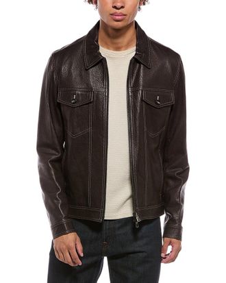 Isaia Leather Jacket