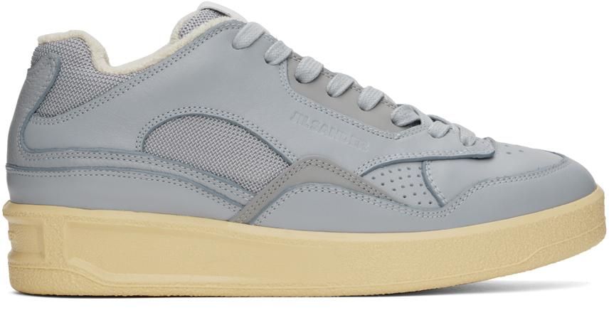 スニーカー JIL SANDER MEN'S SNEAKERS LEATHER WHITE LIGHT GREY White Sneakers Low Top JIL SANDER - Vitkac Canada