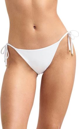 Vitamin A Elle Side Tie Bikini Bottoms in White at Nordstrom, Size X-Small