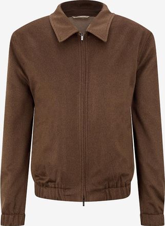 Maurizio Baldassari Bomberjacke aus Kaschmirflanell mit Hemdkragen