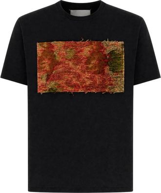 Maison Margiela Tapestry Patch T-shirt - Heren - T-shirts - Zwart - M - Katoen - Tops