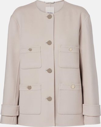 Max Mara Giacca Alba in lana vergine