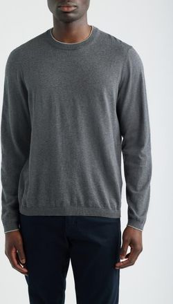 Jack Victor Dan Cotton Sweater in Charcoal at Nordstrom, Size Xx-Large
