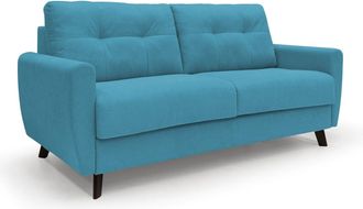 Divani.Store Callisto Sof&aacute; Cama Convertible De Tela Suave E Impermeable 208 Cm (mat. 160x197) Azul Claro