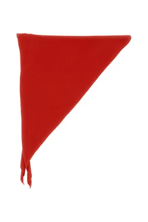 Extreme Cashmere Red Bandana Cashmere-Blend Triangle Scarf