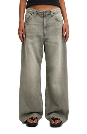 Cotton On Womens Low Super Baggy Jean in Studded Shady Grey at Nordstrom, Size 12