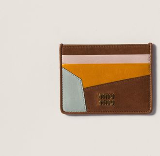 Miu Miu Leather patchwork card holder