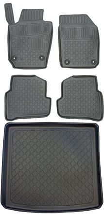 OEM Skoda Fabia Iii Kombi Desde Enero De 2015. Juego De Alfombrillas Para Coche Y Maletero