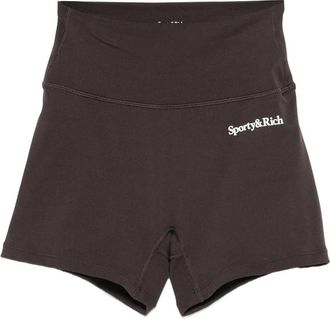 Sporty & Rich Logo-print Stretch-design Shorts