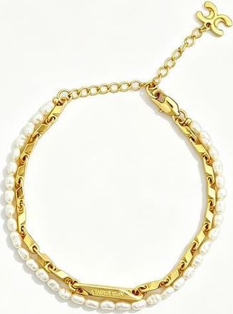 Classicharms Madison Gold Layered Pearl Bracelet at Nordstrom