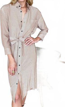 Emerson Fry Ry Shirtdress In Idun Stripes Ginger Polar