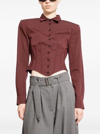 Magda Butrym Camicia crop - Rosso