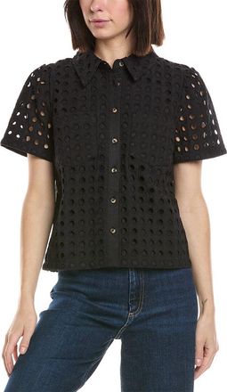 CeCe by Cynthia Steffe Cece Collared Button Down Swing Top