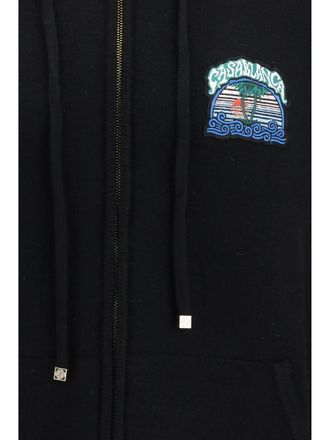 Casablanca Mens Hoodie Palm Tree Merino Wool Multicolour Sweatshirts Sweater