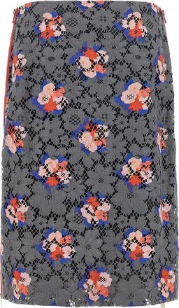 Fendi Womens Gray Cotton Midi Skirt