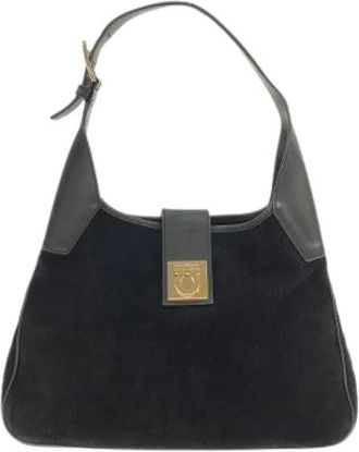 Ferragamo Pre-owned Shoulder Bags, female, Black, Size: ONE SIZE Pre-owned Shoulder Bag