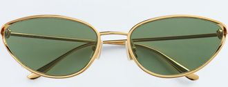 Bottega Veneta Knot Cat Eye Sunglasses - Green - Unisex - 100% Metal