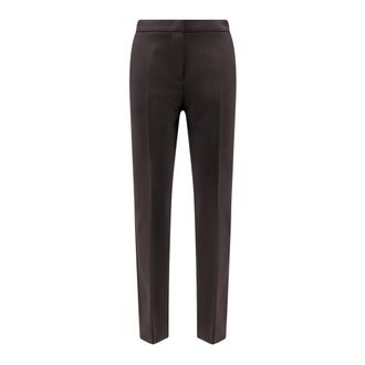 Max Mara Dames, Broeken, Bruin, Maat: S Wol
