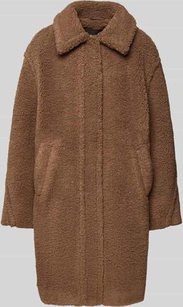 OPUS Mantel aus Teddyfell mit Eingrifftaschen Modell Heddy in Schoko, Gr&ouml;&szlig;e 34