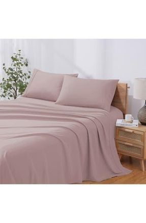 Modern Threads Solid Microfiber Sheet Set in Cameo Rose at Nordstrom Rack, Size California King