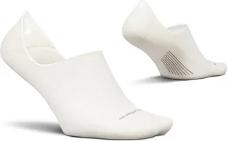 Feetures Elite Light Cushion Invisible Socks AntiSlip Sport Sock Liner with Targeted Compression in Bone at Nordstrom, Size Medium