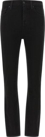7 For All Mankind Black Skinny Mid Rise Jeans