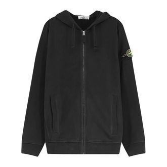 Stone Island Hoodies & sweatvesten, Heren, Zwart, L, Katoen, Hoodie Sweater