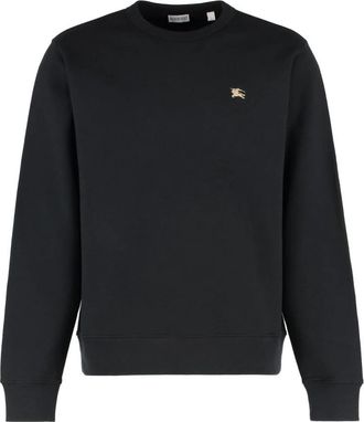 Burberry Logo Katoenen Sweater - Heren - Sweatshirts - Zwart - XL - Katoen - Hoodies & sweatvesten