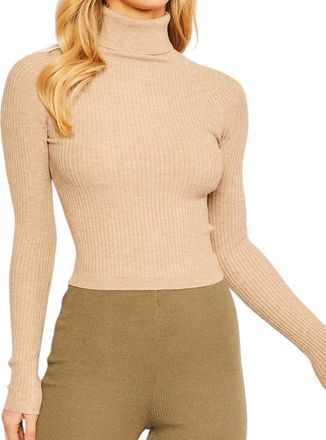 Love Tree For The Record Turtleneck Sweater In Oat