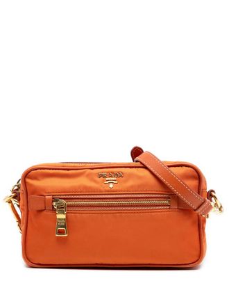 Prada 2010-2025 Small Tessuto Front Pocket Camera Bag crossbody bag - Orange