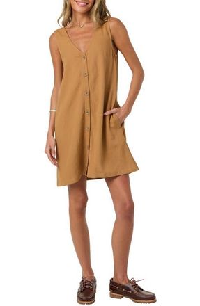 O'Neill Sanders Button-Up Minidress in Woodshack at Nordstrom, Size Xx-Large