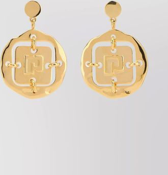 Paco Rabanne metal pendant earrings