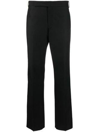 Lardini pressed-crease tapered-leg trousers - Black