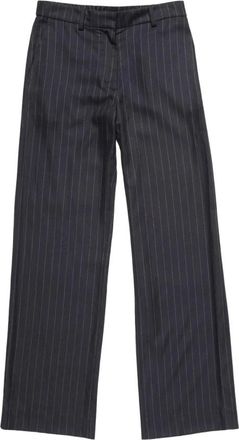 Acne Studios Pinstripe Wool Broeken - Dames - Wijde Broeken - Blauw - S - Wol - Broeken