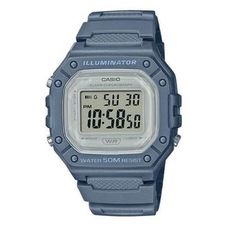 Casio Mens CASIO Fashion Stylish Sports 50m Waterproof Haze Blue Watch Mens Digital W-218HC-2AV