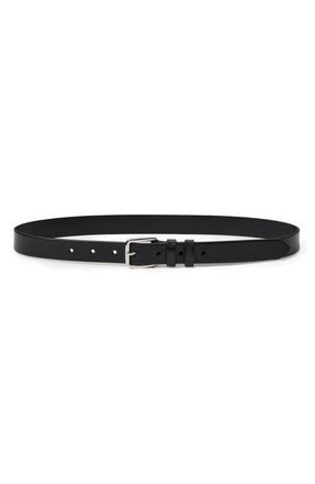 Paige Macey Leather Belt in Black at Nordstrom, Size X-Small